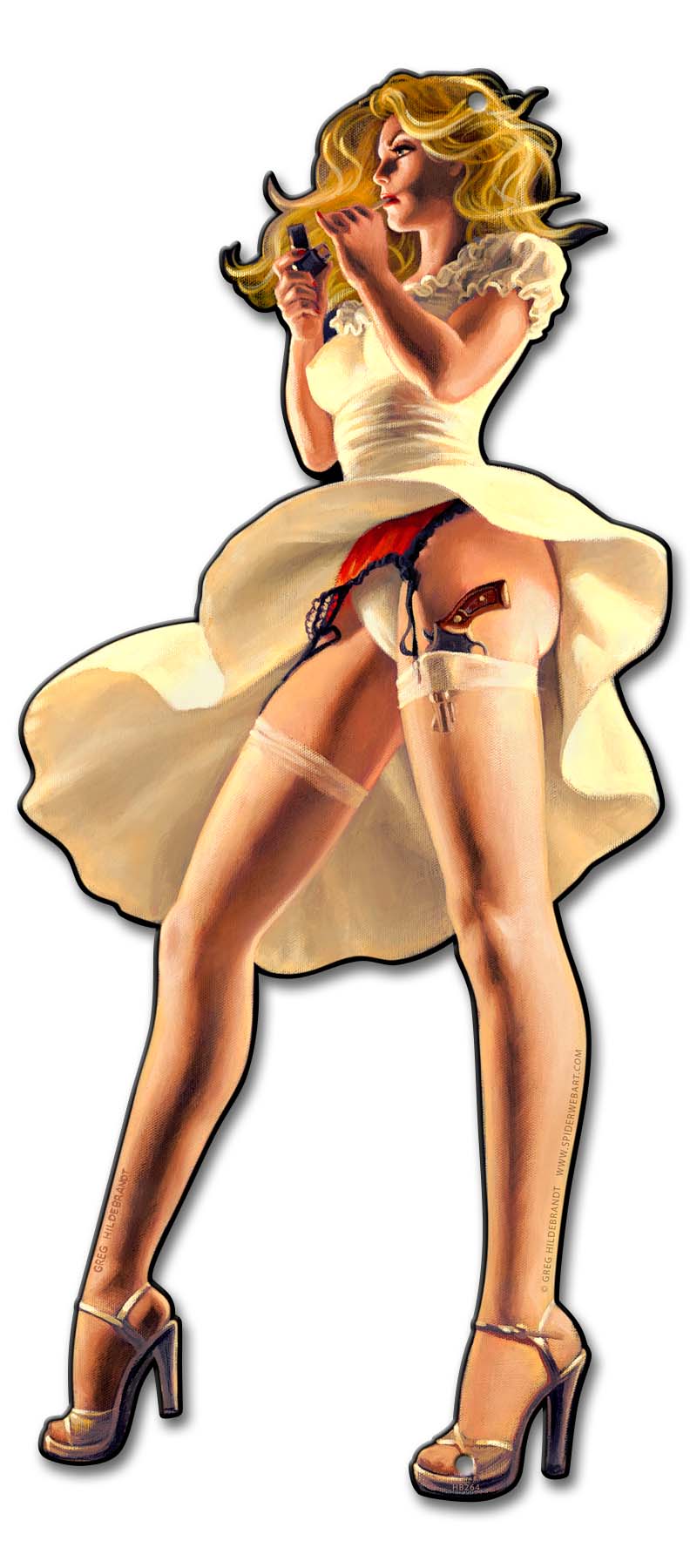 Saturday Night Special Vintage Sign, Pinup Girls, Metal Sign, Wall Art, 10 X 22 Inches