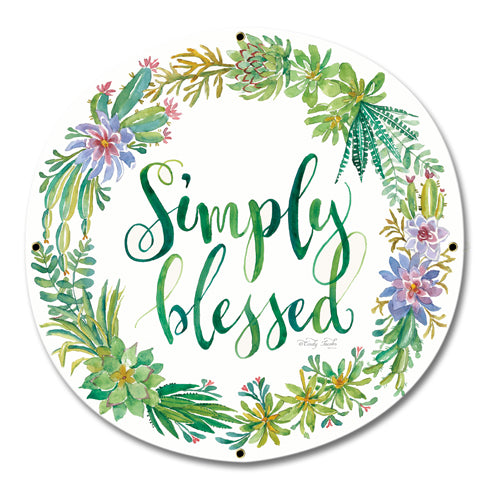 Simply Blessed Vintage Sign, Automotive, Metal Sign, Wall Art, 16 X 16 Inches