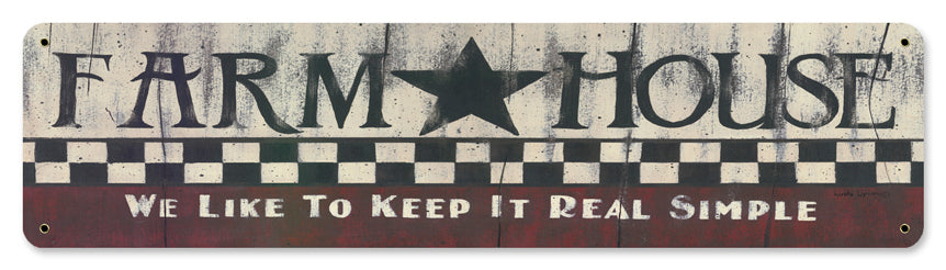Farm House Vintage Sign, Automotive, Metal Sign, Wall Art, 20 X 5 Inches