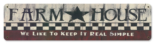 Farm House Vintage Sign, Automotive, Metal Sign, Wall Art, 20 X 5 Inches