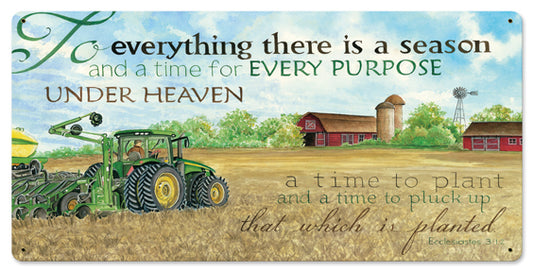 To Everything There Is A Season Vintage Sign, Automotive, Metal Sign, Wall Art, 24 X 12 Inches