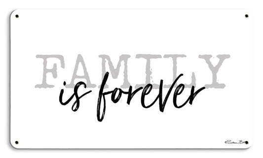 Family is Forever Vintage Sign, Automotive, Metal Sign, Wall Art, 8 X 14 Inches