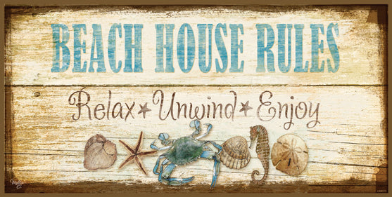 Beach House Rules Vintage Sign, Automotive, Metal Sign, Wall Art, 24 X 12 Inches
