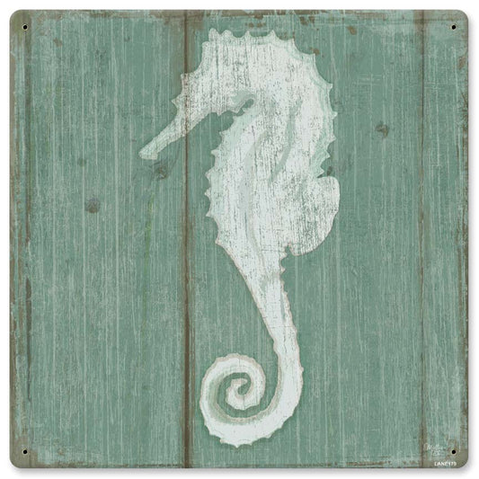 Seahorse Vintage Sign, Automotive, Metal Sign, Wall Art, 12 X 12 Inches