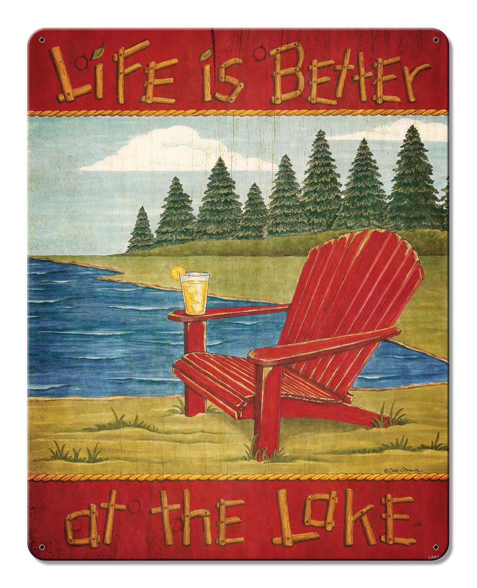 Life is Better Vintage Sign, Automotive, Metal Sign, Wall Art, 12 X 15 Inches