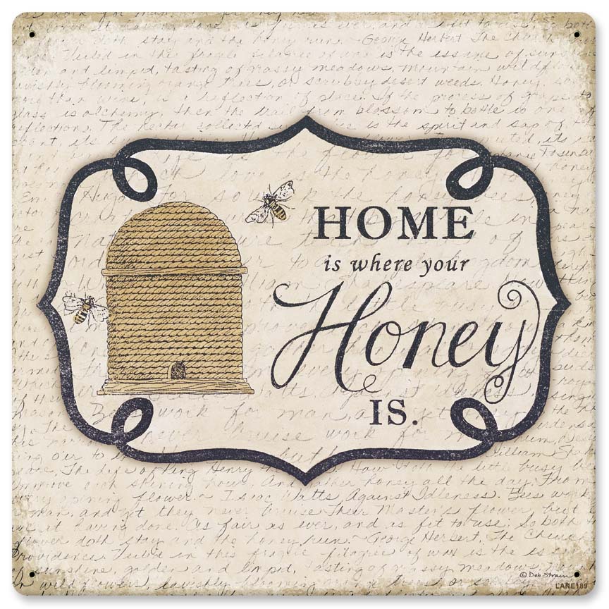 Home is Where Vintage Sign, Automotive, Metal Sign, Wall Art, 12 X 12 Inches