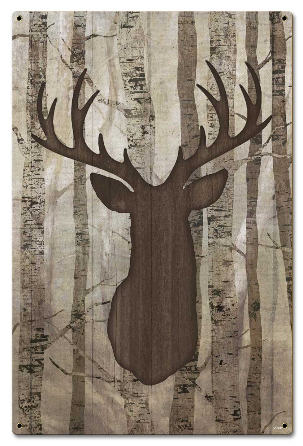 Stag Trees Vintage Sign, Automotive, Metal Sign, Wall Art, 16 X 24 Inches