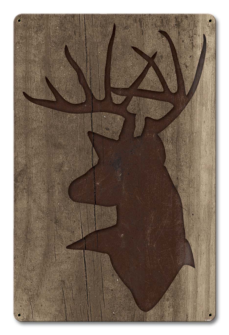 Stag Wood Vintage Sign, Automotive, Metal Sign, Wall Art, 12 X 18 Inches