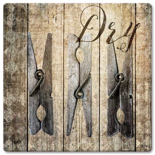 Dry Vintage Sign, Automotive, Metal Sign, Wall Art, 12 X 12 Inches