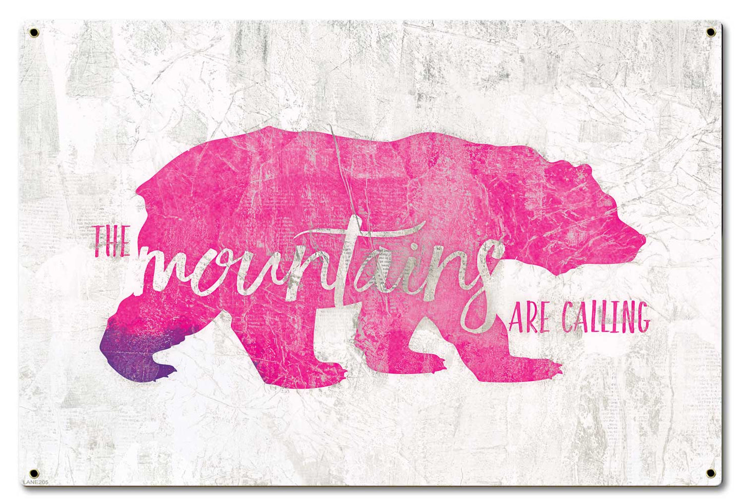 The Mountains Are Calling Vintage Sign, Automotive, Metal Sign, Wall Art, 24 X 16 Inches