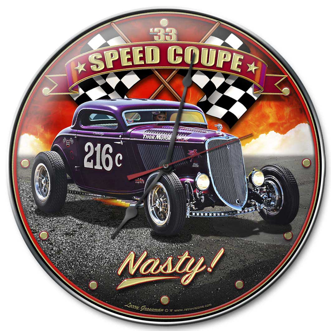 1933 Speed Coupe, Automotive, Metal Sign, Wall Art, 14 X 14 Inches