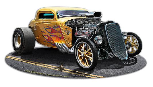1933 Blown Coupe Vintage Sign, Automotive, Metal Sign, Wall Art, 18 X 9 Inches