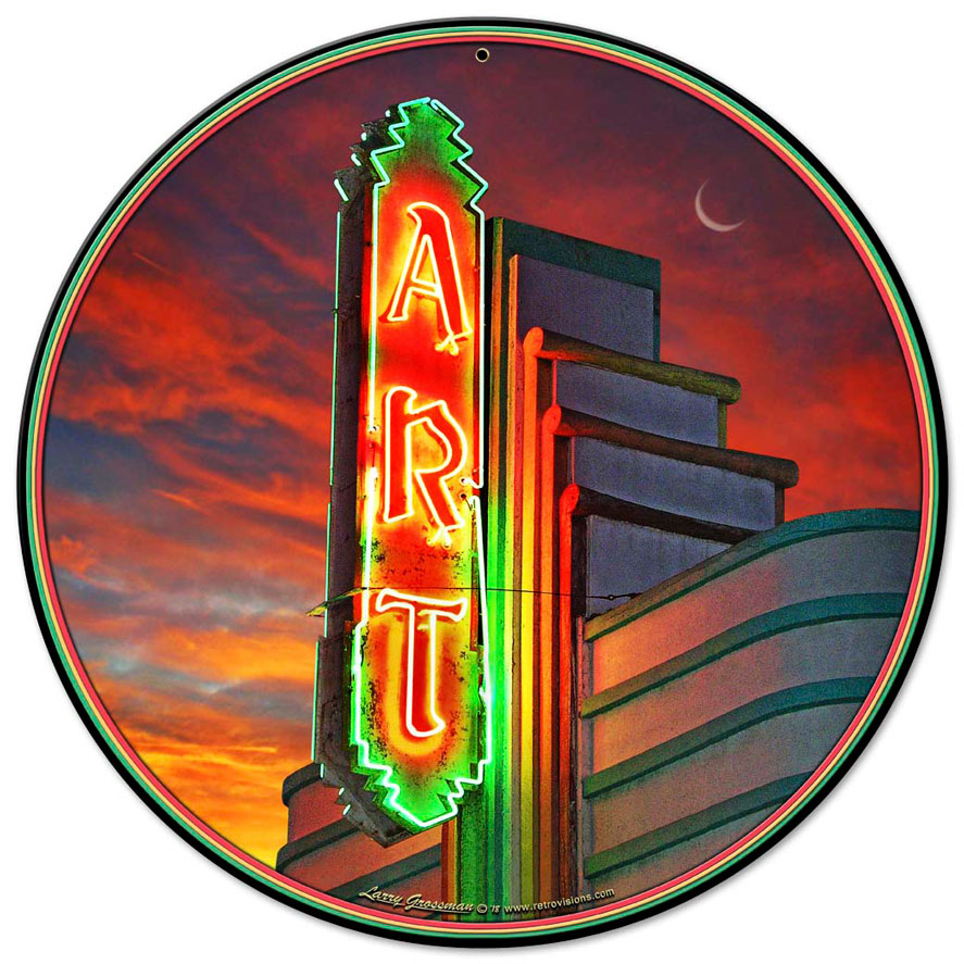 Art Sign Vintage Sign, Automotive, Metal Sign, Wall Art, 14 X 14 Inches