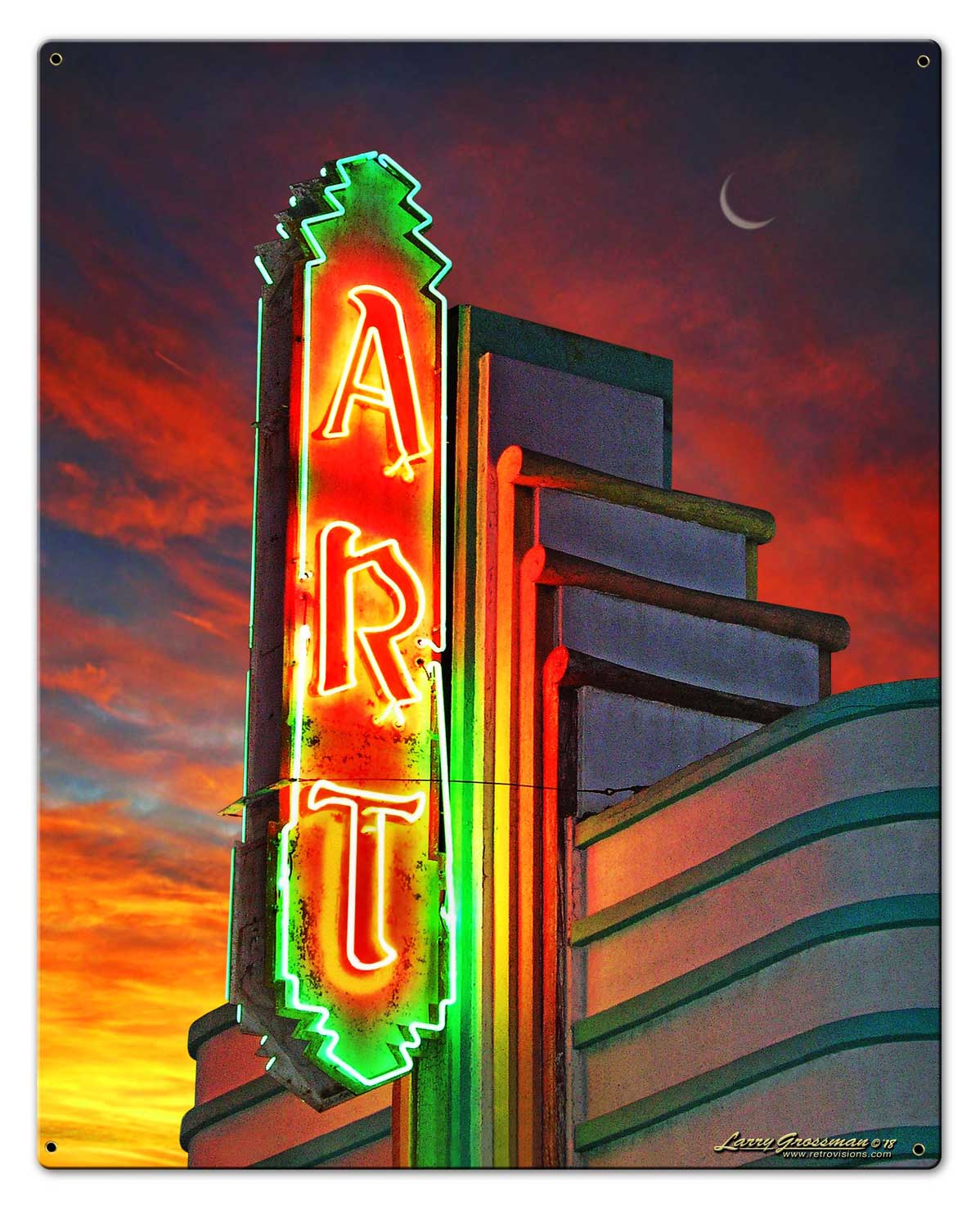 Art Sign Vintage Sign, Automotive, Metal Sign, Wall Art, 24 X 30 Inches