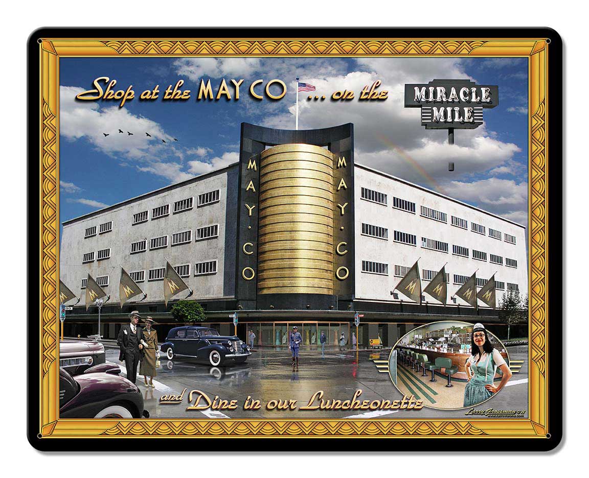 May Co Vintage Sign, Automotive, Metal Sign, Wall Art, 15 X 12 Inches