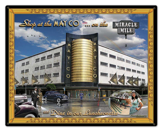 May Co Vintage Sign, Automotive, Metal Sign, Wall Art, 30 X 24 Inches
