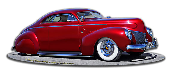 1939 Merc Kustom Vintage Sign, Automotive, Metal Sign, Wall Art, 18 X 7 Inches