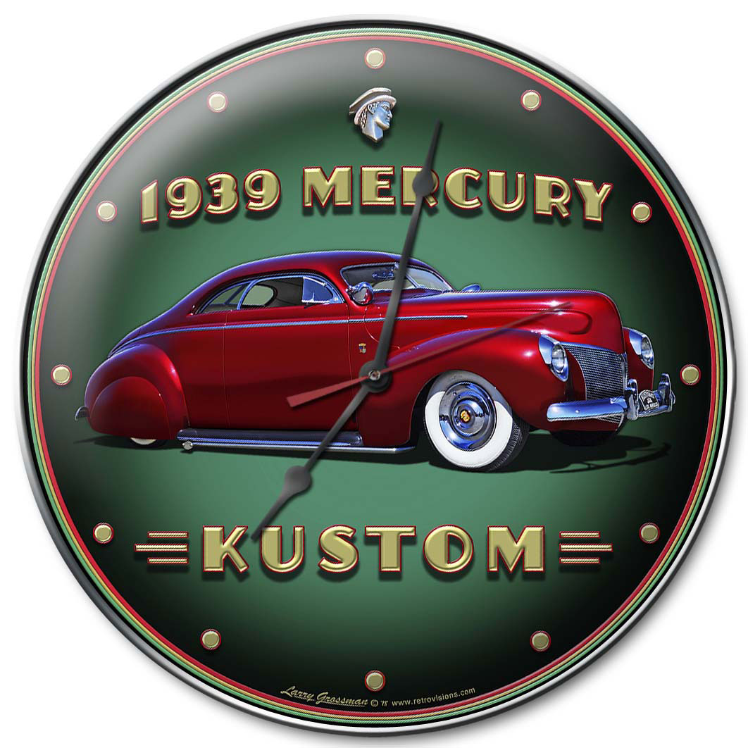 1939 Merc Kustom, Automotive, Metal Sign, Wall Art, 14 X 14 Inches