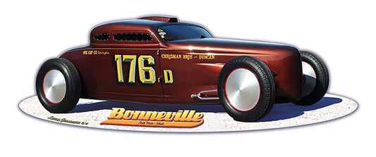 Bonneville Speed Coupe Cut-out Vintage Sign, Automotive, Metal Sign, Wall Art, 18 X 6 Inches