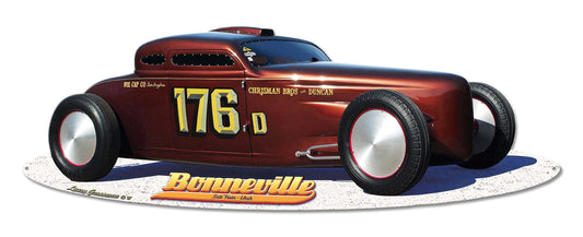 Bonneville Speed Coupe Cut-out Vintage Sign, Automotive, Metal Sign, Wall Art, 30 X 10 Inches
