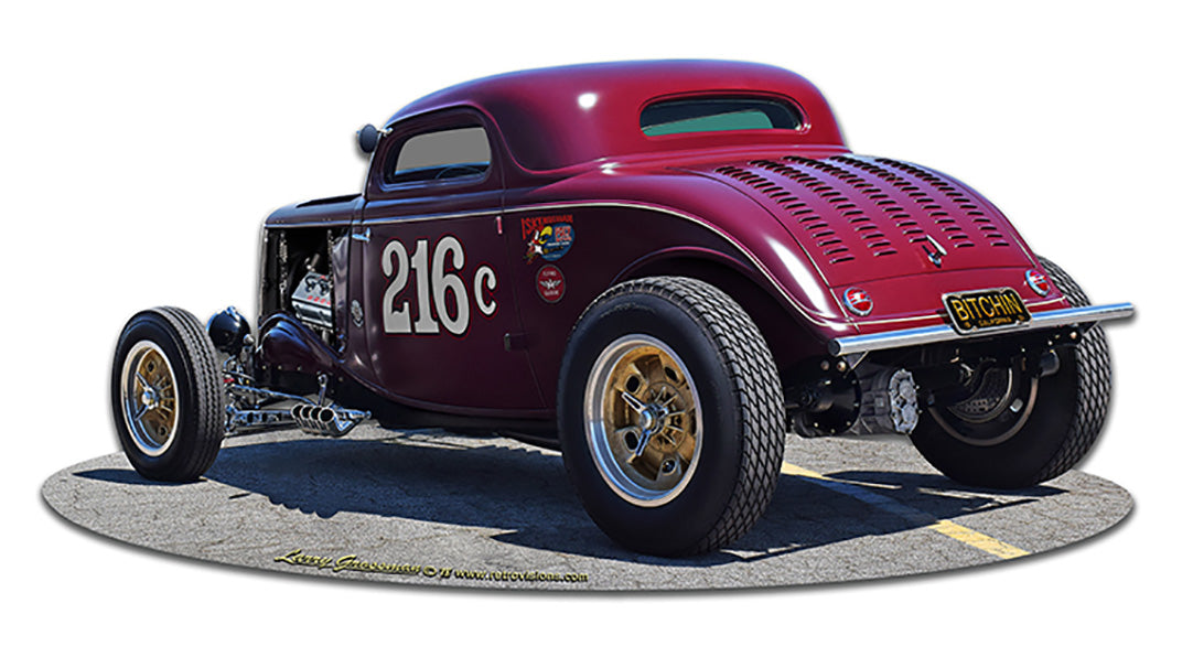 1933 Speed Coupe Cutout 18x9 Vintage Sign, Automotive, Metal Sign, Wall Art, 18 X 9 Inches