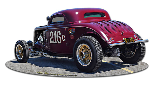 1933 Speed Coupe Cutout 18x9 Vintage Sign, Automotive, Metal Sign, Wall Art, 18 X 9 Inches