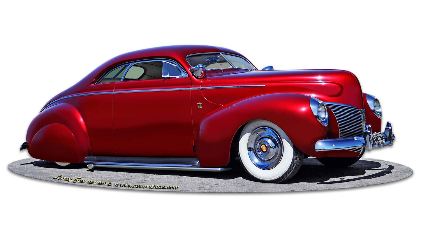 1939 Merc Kustom Vintage Sign, Automotive, Metal Sign, Wall Art, 30 X 11 Inches