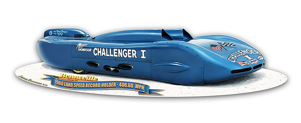 1960 Challenger Cutout Vintage Sign, Automotive, Metal Sign, Wall Art, 18 X 5 Inches