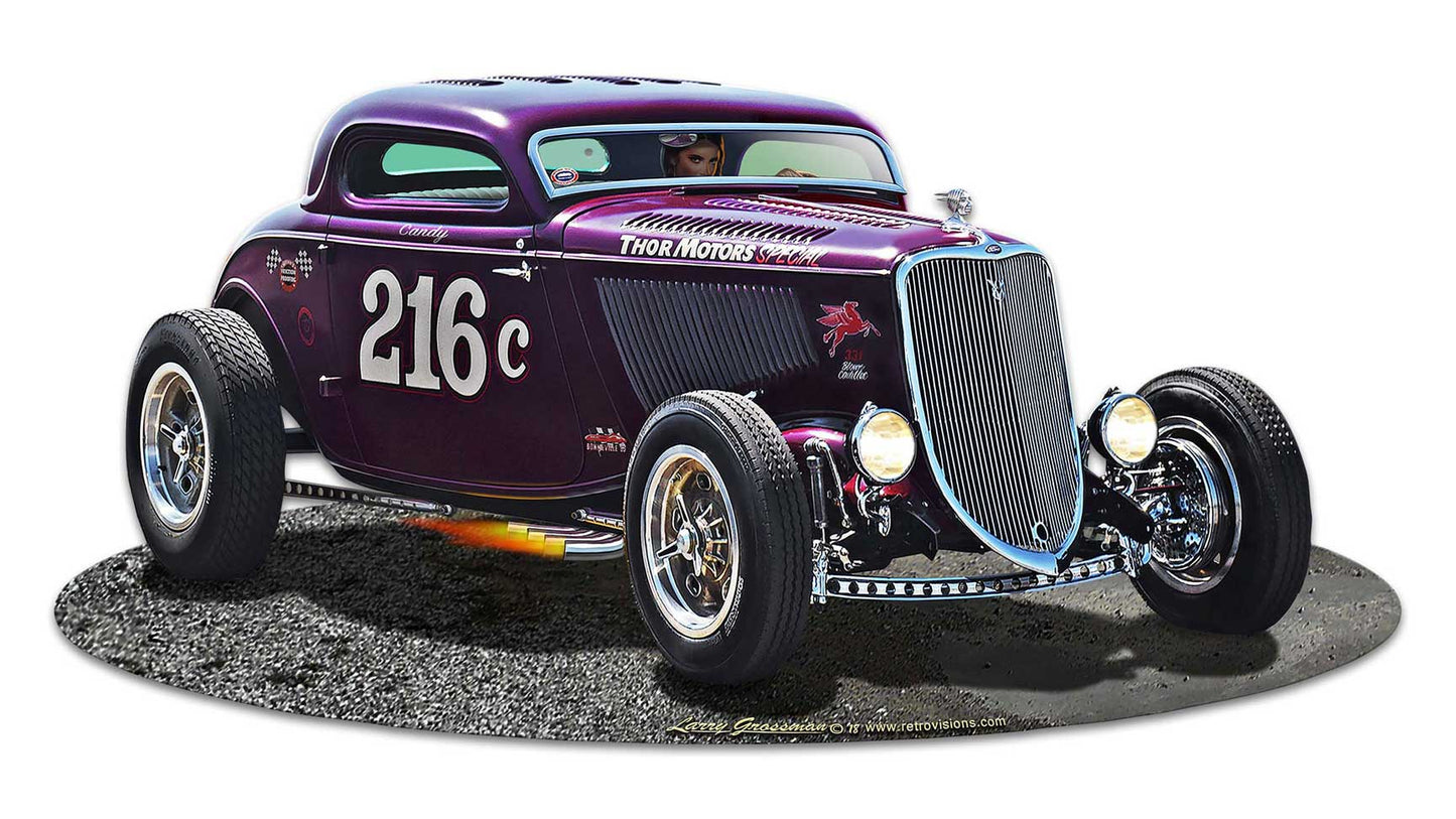 1933 Speed Coupe Vintage Sign, Automotive, Metal Sign, Wall Art, 30 X 15 Inches