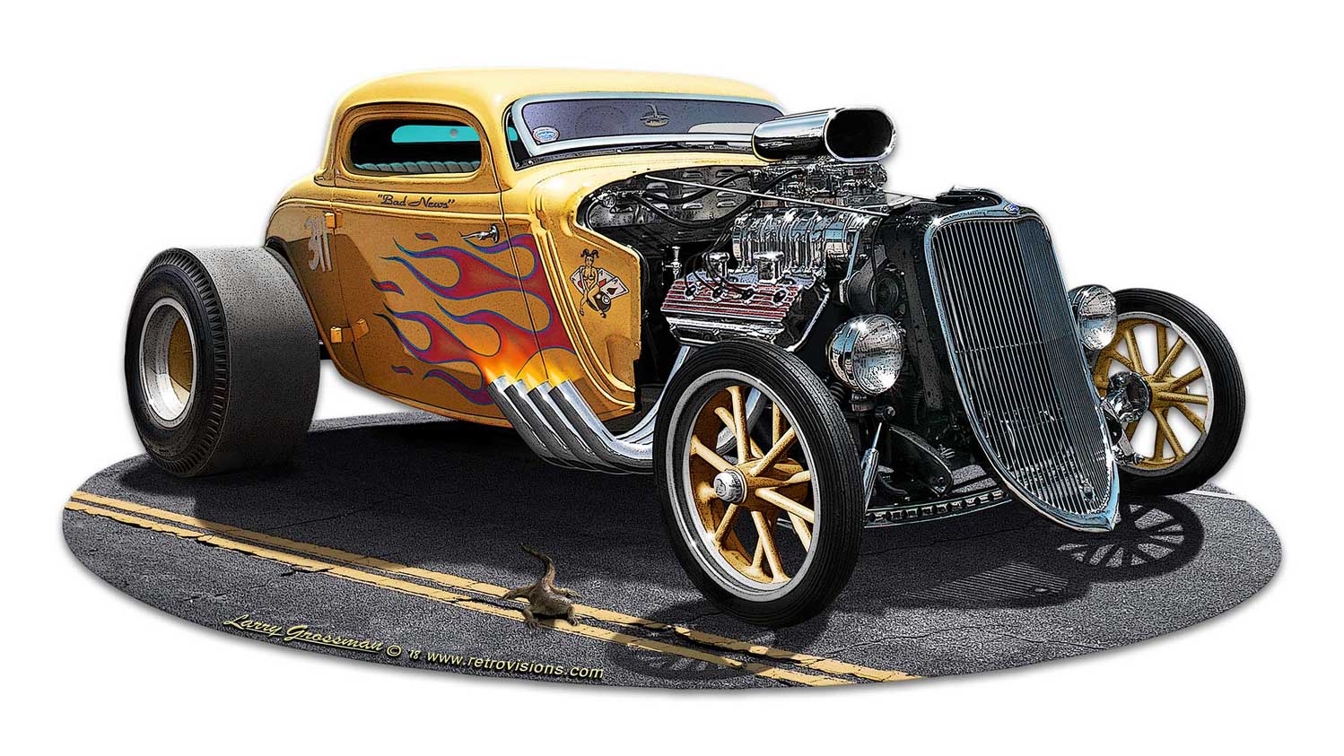 1933 Blown Coupe Vintage Sign, Automotive, Metal Sign, Wall Art, 29 X 15 Inches
