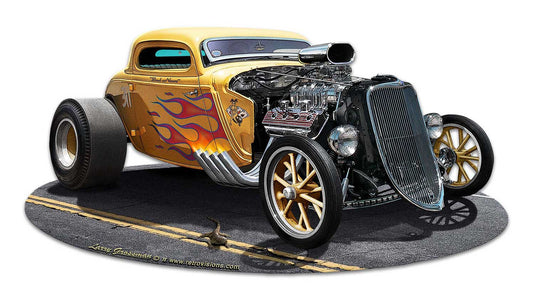 1933 Blown Coupe Vintage Sign, Automotive, Metal Sign, Wall Art, 29 X 15 Inches