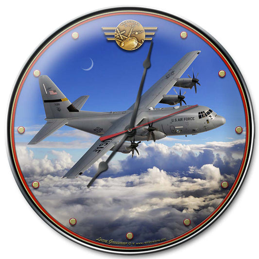 C-130 Hercules, Automotive, Metal Sign, Wall Art, 14 X 14 Inches