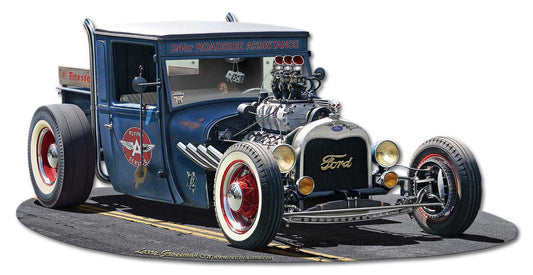 1929 Rat Rod Service Cutout Vintage Sign, Automotive, Metal Sign, Wall Art, 30 X 15 Inches