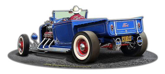 1929 Rod Pick-up Cutout Vintage Sign, Automotive, Metal Sign, Wall Art, 18 X 8 Inches
