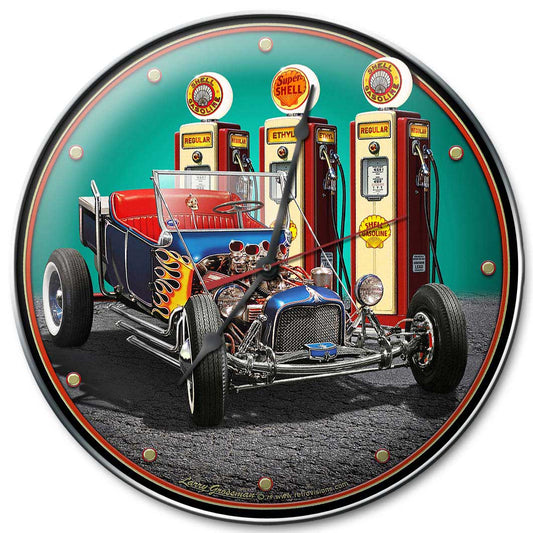 1922 T Bucket Fillup, Automotive, Metal Sign, Wall Art, 14 X 14 Inches
