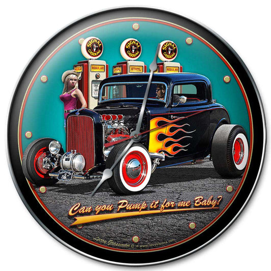 1932 Deuce Coupe Fillup, Automotive, Metal Sign, Wall Art, 14 X 14 Inches