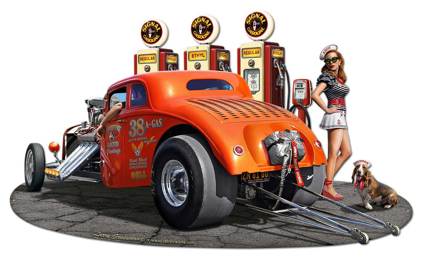 1933 Willys Filler-up Vintage Sign, Automotive, Metal Sign, Wall Art, 30 X 18 Inches