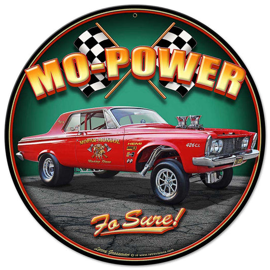 1963 Plymouth Gasser Vintage Sign, Automotive, Metal Sign, Wall Art, 14 X 14 Inches