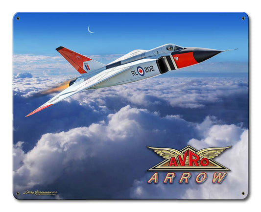 Avro Arrow Vintage Sign, Automotive, Metal Sign, Wall Art, 15 X 12 Inches