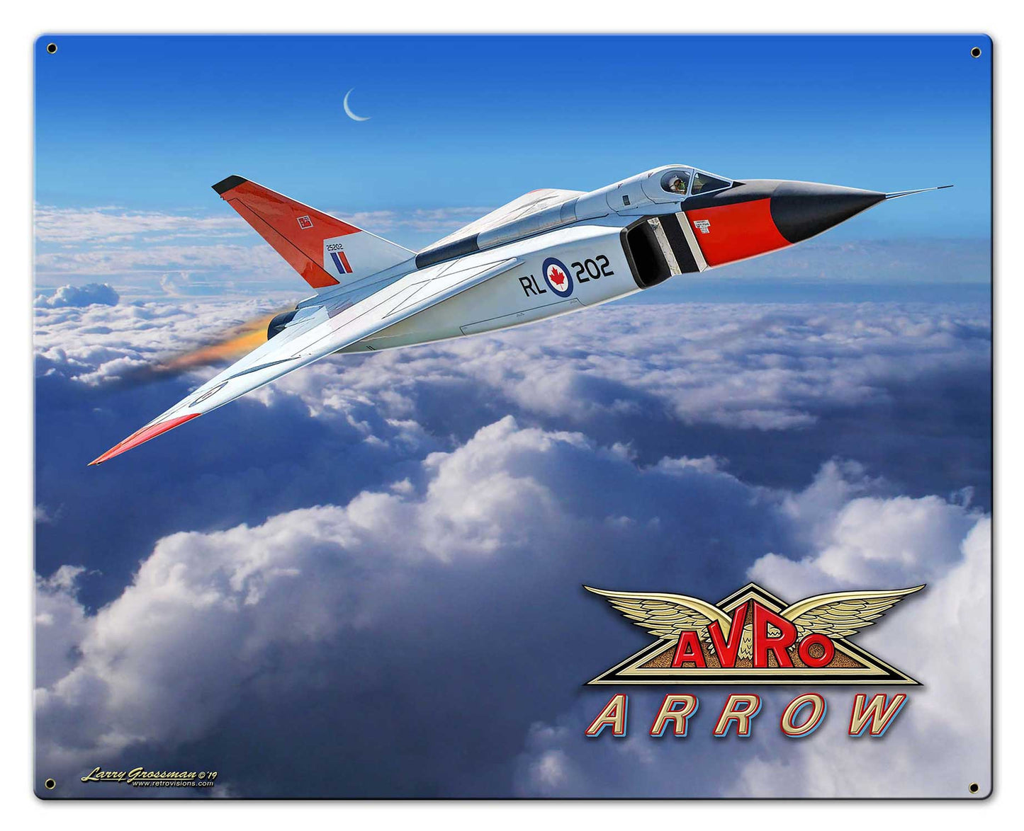 Avro Arrow Vintage Sign, Automotive, Metal Sign, Wall Art, 30 X 24 Inches