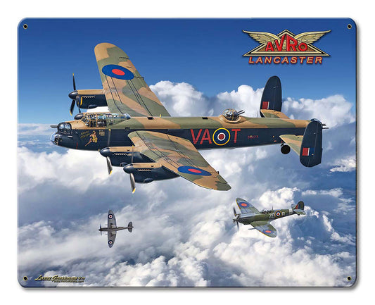 Avro Lancaster Bomber Vintage Sign, Automotive, Metal Sign, Wall Art, 15 X 12 Inches