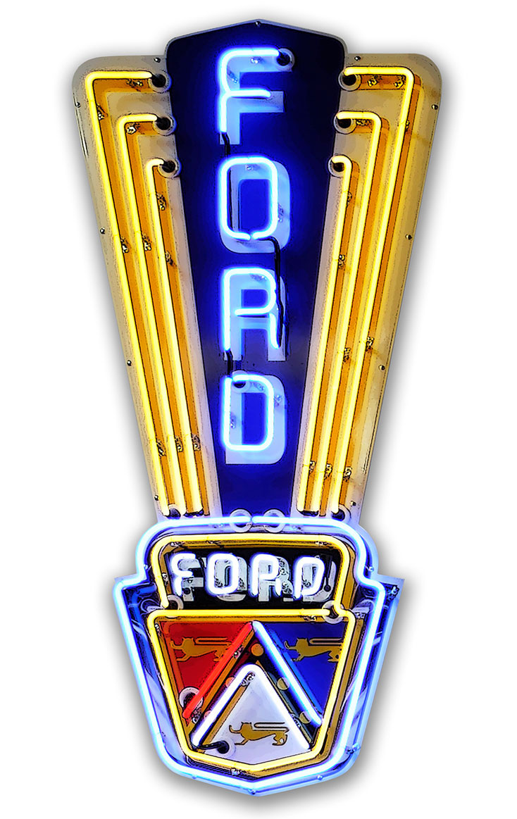 Ford Sign Vintage Sign, Automotive, Metal Sign, Wall Art, 11 X 23 Inches
