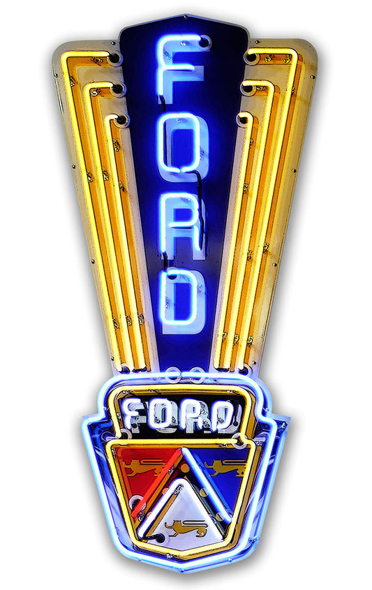 Ford Sign Vintage Sign, Automotive, Metal Sign, Wall Art, 11 X 23 Inches
