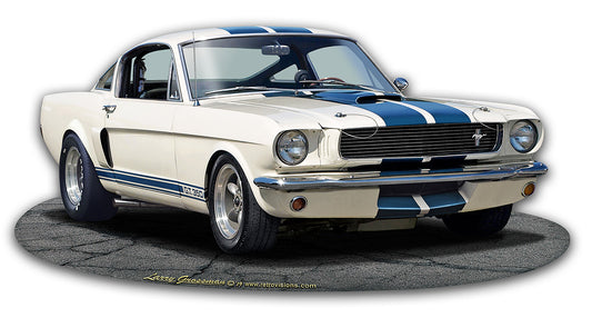 1965 Mustang GT 350 Vintage Sign, Automotive, Metal Sign, Wall Art, 18 X 8 Inches