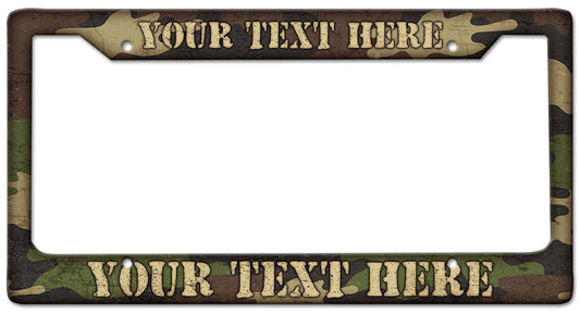 CAMOUFLAGE FRAME PERSONALIZED Vintage Sign, Automotive, Metal Sign, Wall Art, 12 X 6 Inches