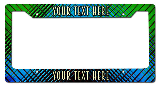 Mod Personalized License Frame Vintage Sign, Automotive, Metal Sign, Wall Art, 12 X 6 Inches