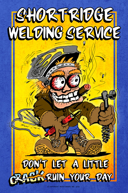 Personalized Welding Service, Man Cave, Metal Sign, Wall Art, 16 X 24 Inches