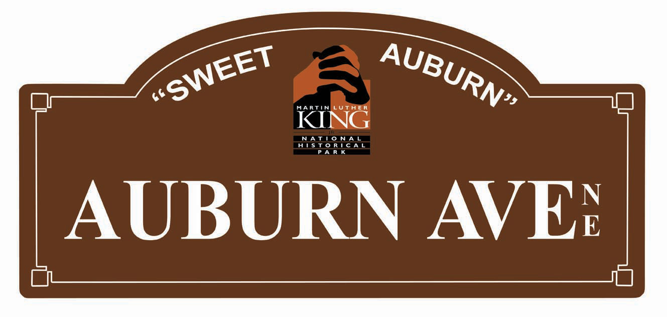 Auburn Ave, Man Cave, Metal Sign, Wall Art, 18 X 7 Inches