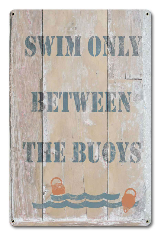Swim Only Vintage Sign, Oil & Petro, Metal Sign, Wall Art, 12 X 18 Inches
