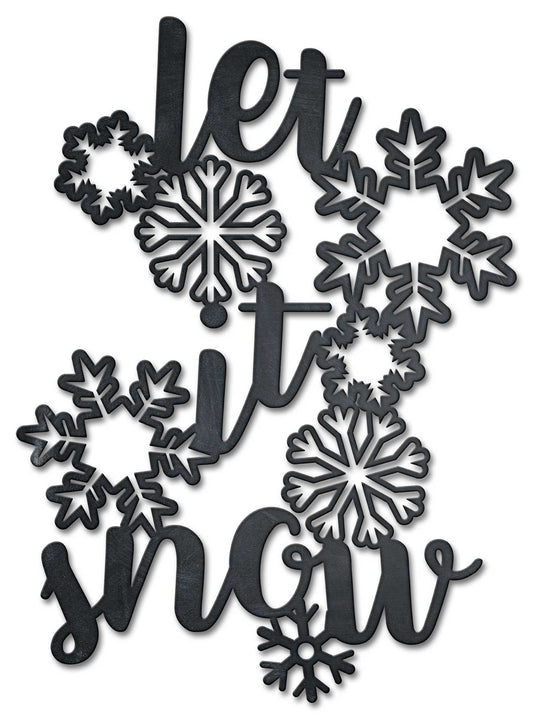 Let It Snow Vintage Sign, Seasonal, Metal Sign, Wall Art, 18 X 25 Inches